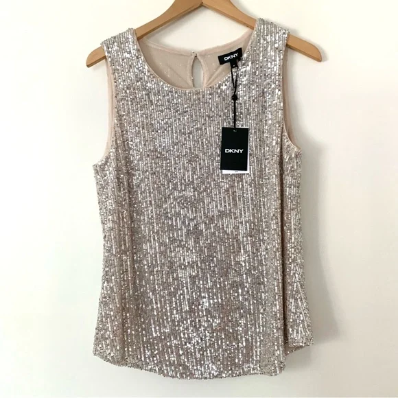 dkny sequin tank top